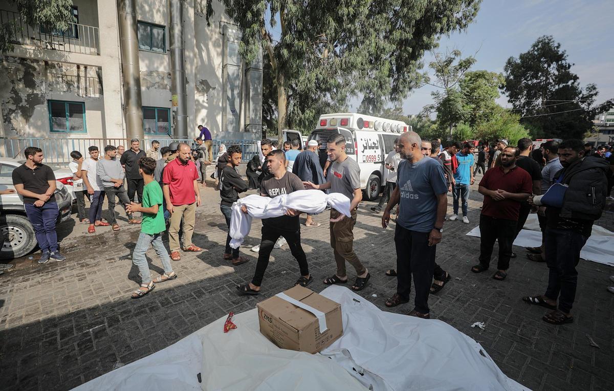 Drama en el hospital Al-Shefa de Gaza: se acumulan los cadáveres de palestinos