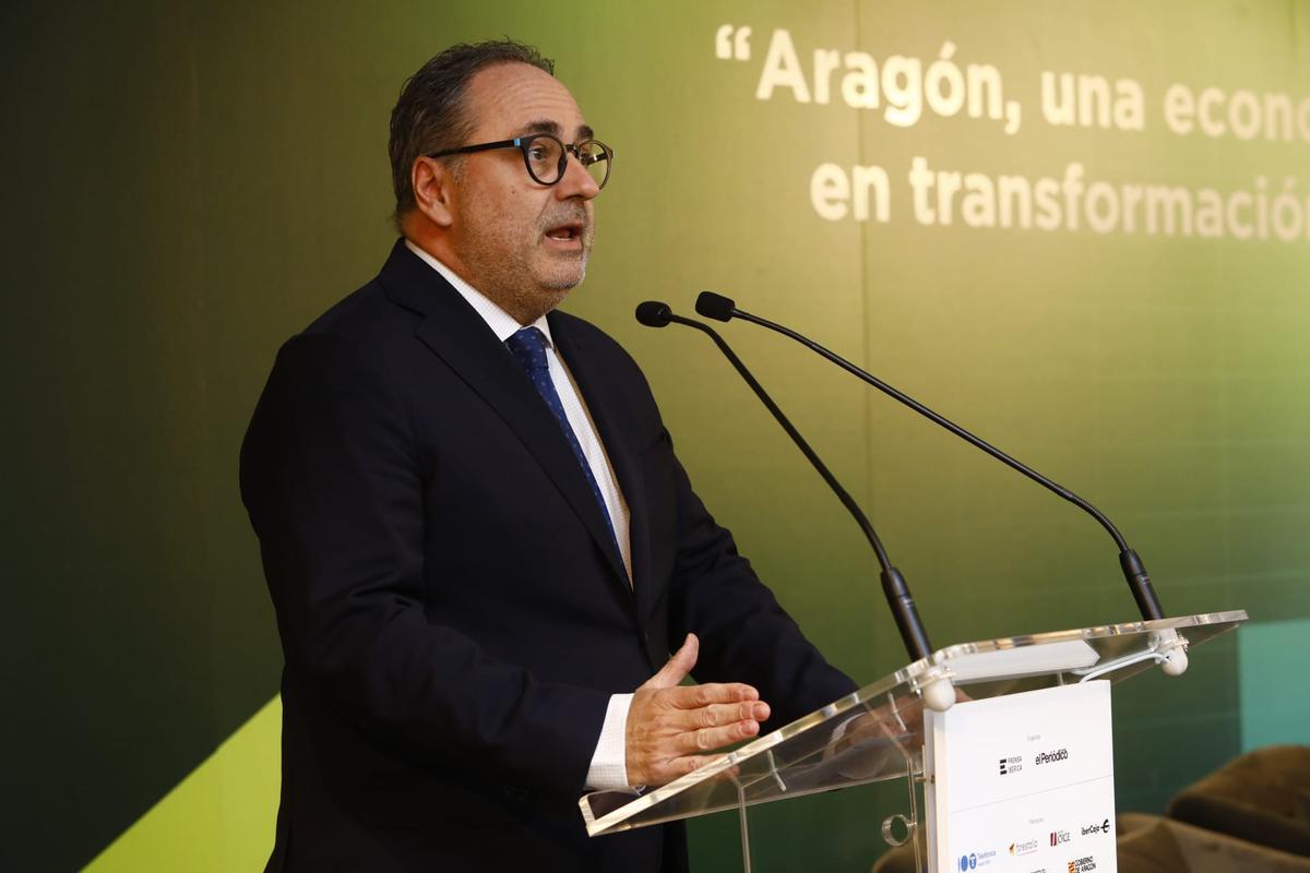 El director territorial de Telefónica Este, Chema Casas, durante la presentación de activos en Aragón