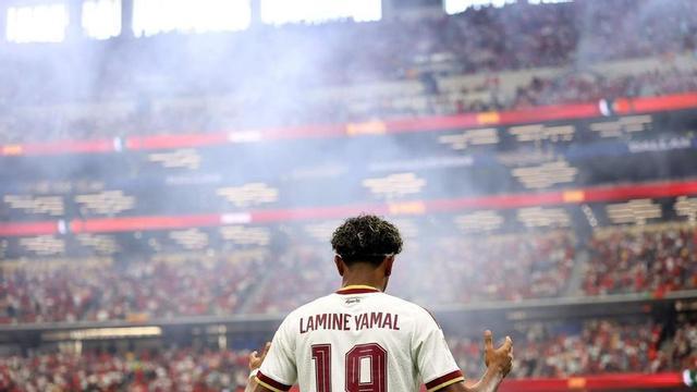 Lamine Yamal, durant el Portugal-Espanya.