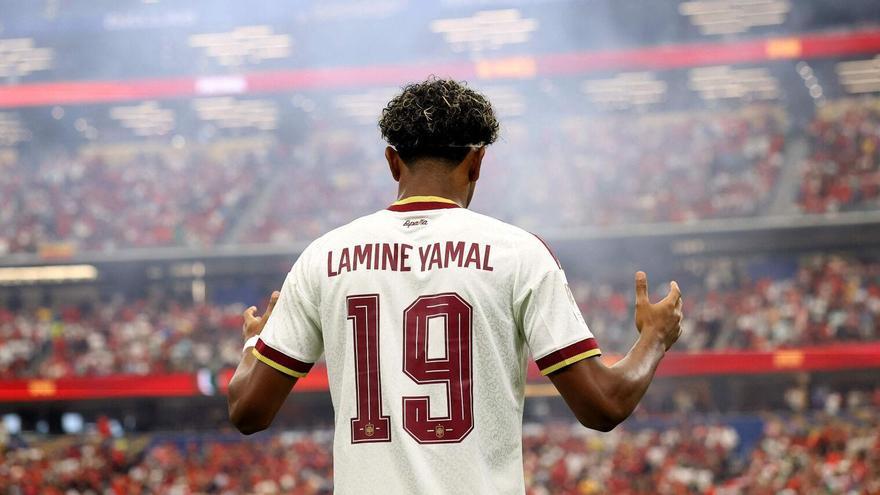 Lamine Yamal, durant el Portugal-Espanya
