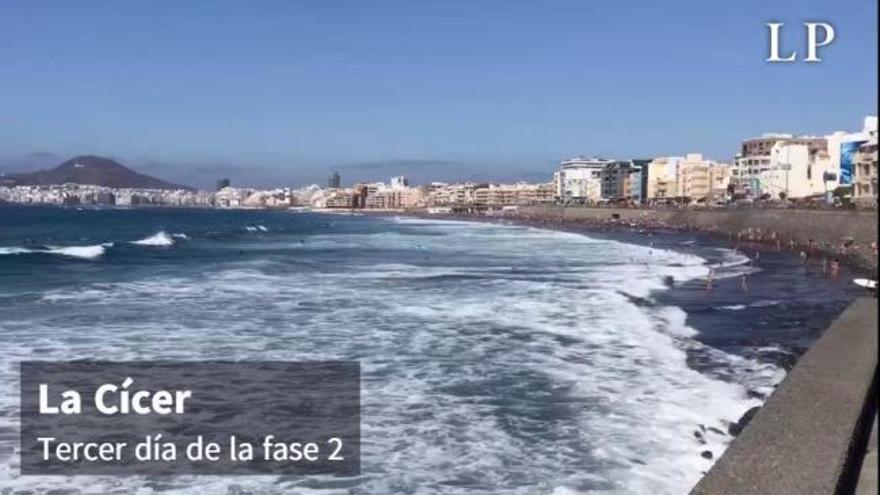 Desescalada en Canarias | Tercer día de playa en Las Canteras en la fase 2