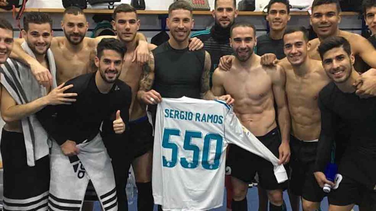 Dos jugadores no posaron con Sergio Ramos en Butarque