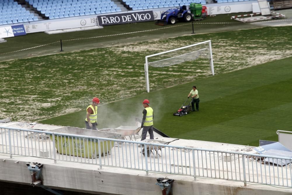 Así van las obras en el estadio de Balaídos