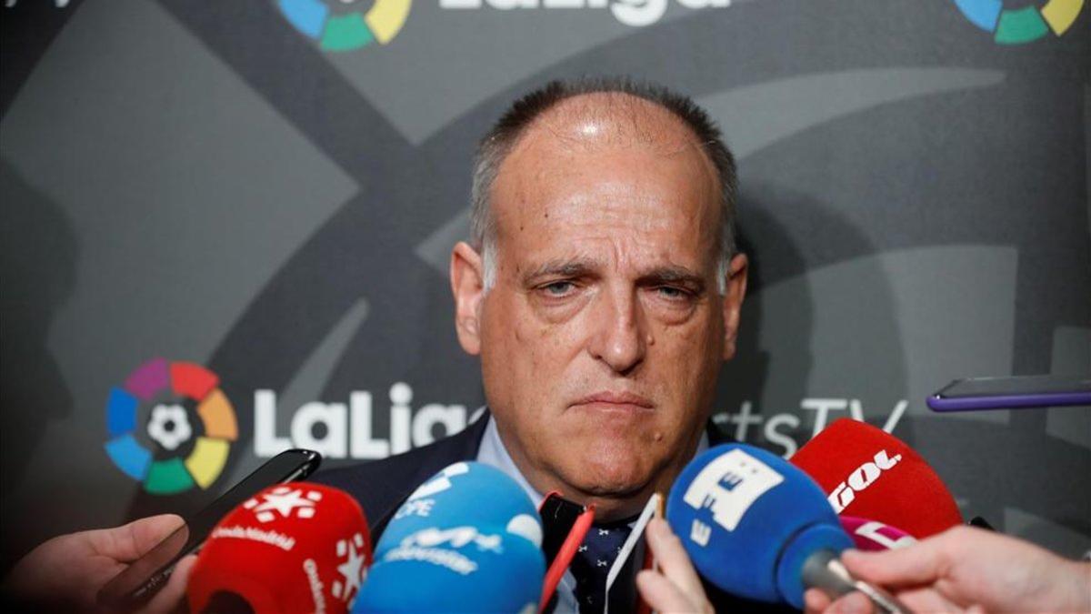 El presidente de LaLiga, Javier Tebas