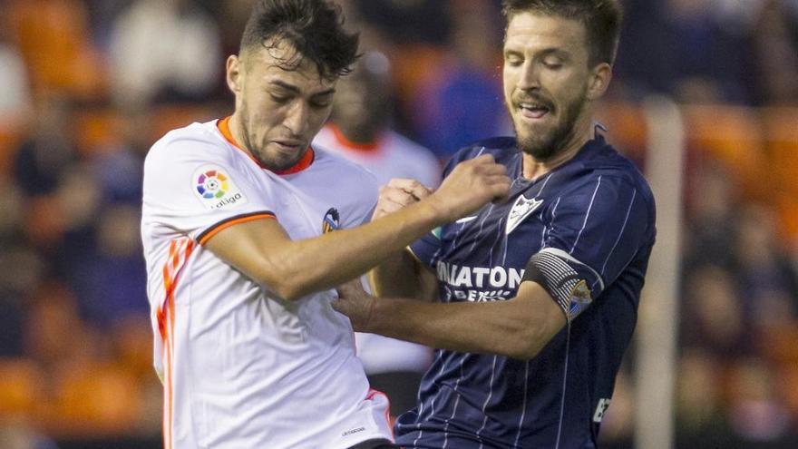 Camacho, en el partido en Mestalla de la primera vuelta.