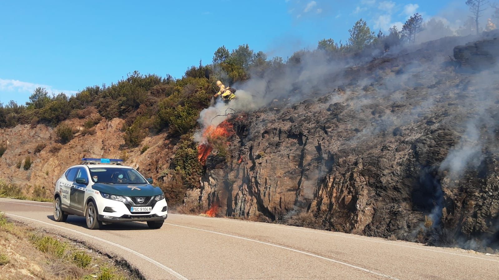 GALERÍA | El incendio en Pedralba de la Pradería, en imágenes