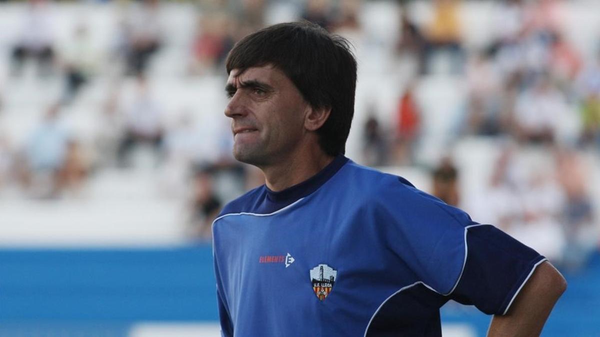 Emili Vicente, durante su etapa al frente del Lleida.