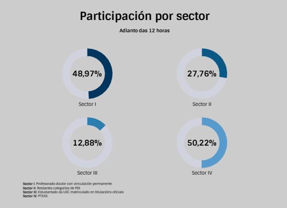 Participación en las elecciones por sectores