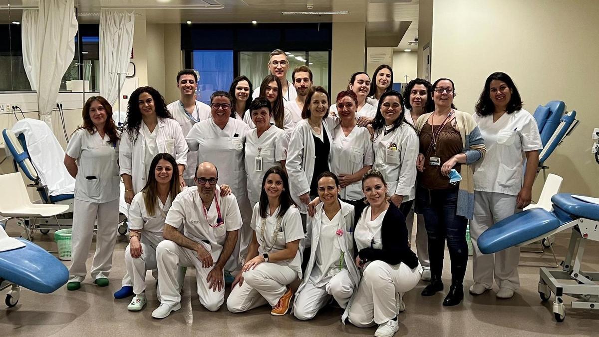 El equipo del hospital de día oncohematológico del Álvaro Cunqueiro en Vigo.