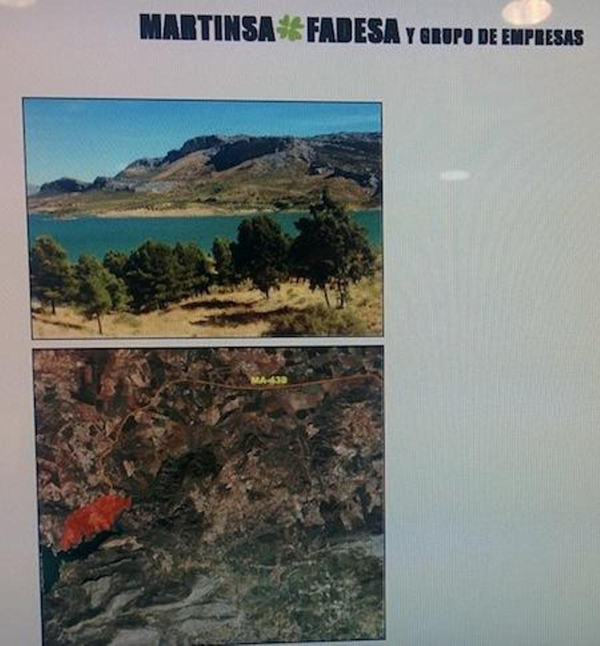 El anuncio de la finca en la web.