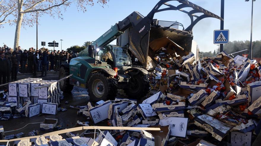 Las empresas de Málaga afectadas por las protestas de los agricultores en Francia: &quot;Nos quemaron las cargas&quot;