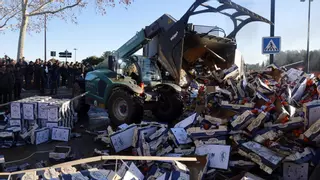 Las empresas de Málaga afectadas por las protestas de los agricultores en Francia: "Nos quemaron las cargas"