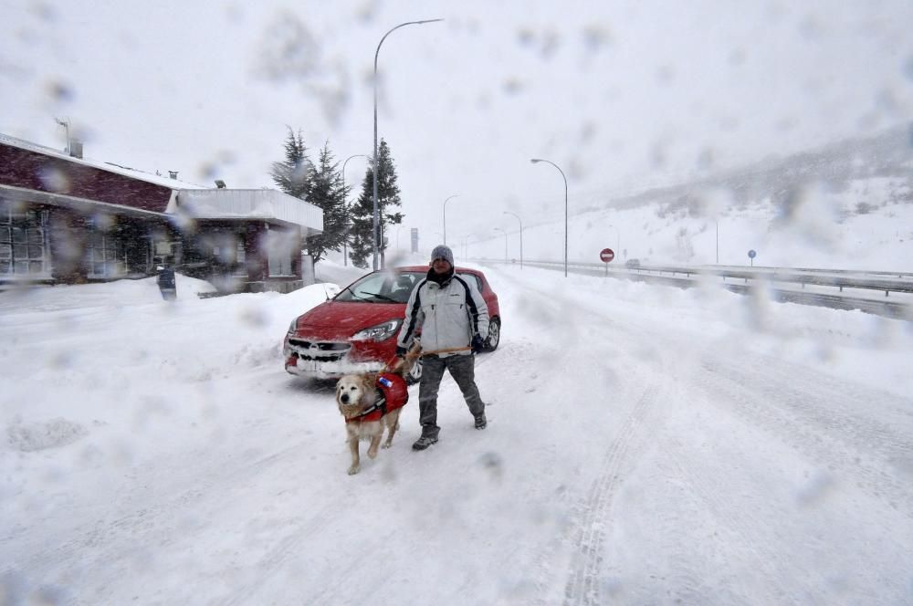 Temporal de nieve en el Huerna