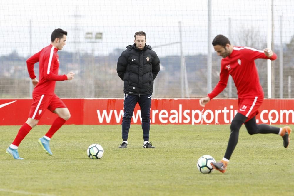 Entrenamiento del Sporting.