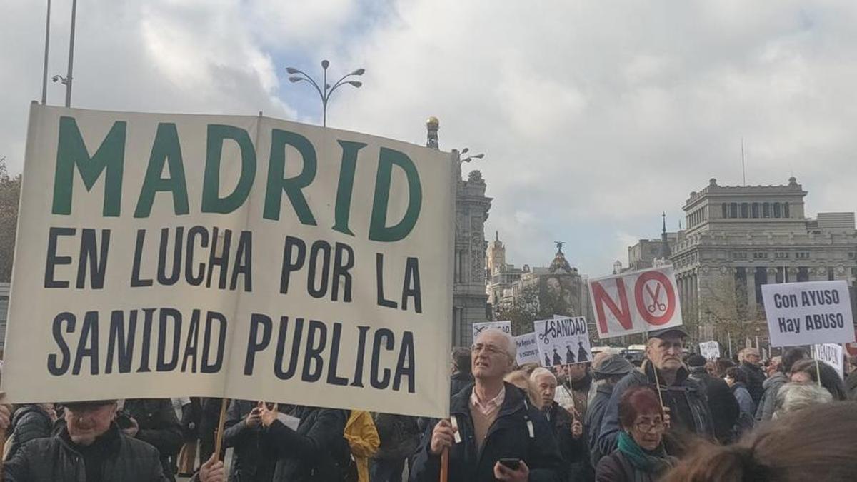 Manifestación por la sanidad pública.