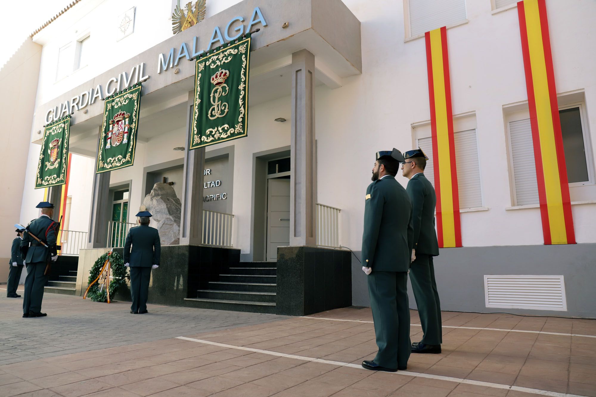Imagen del acto del 178 aniversario de la fundación de la Guardia Civil, en Málaga.