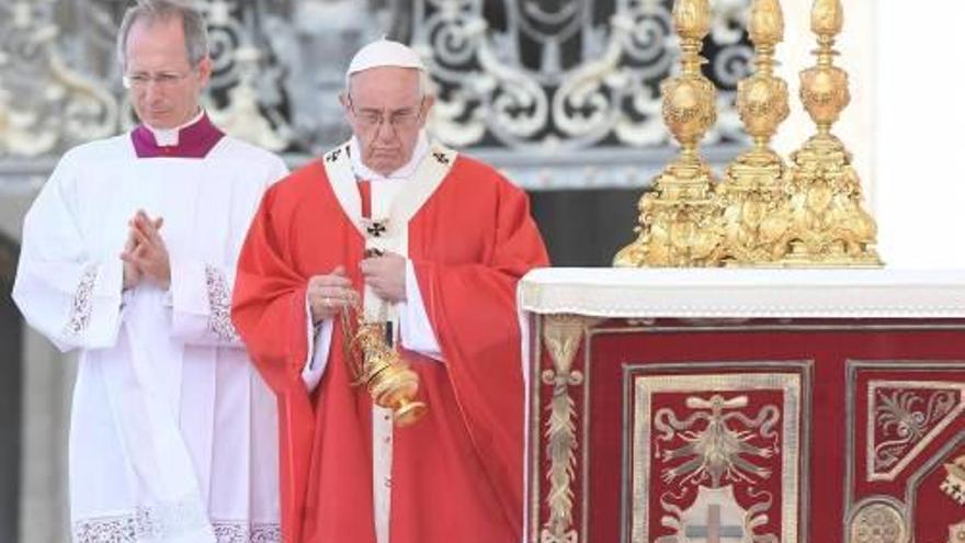 El papa Francesc, durant la missa de Sant Pere i Sant Pau.