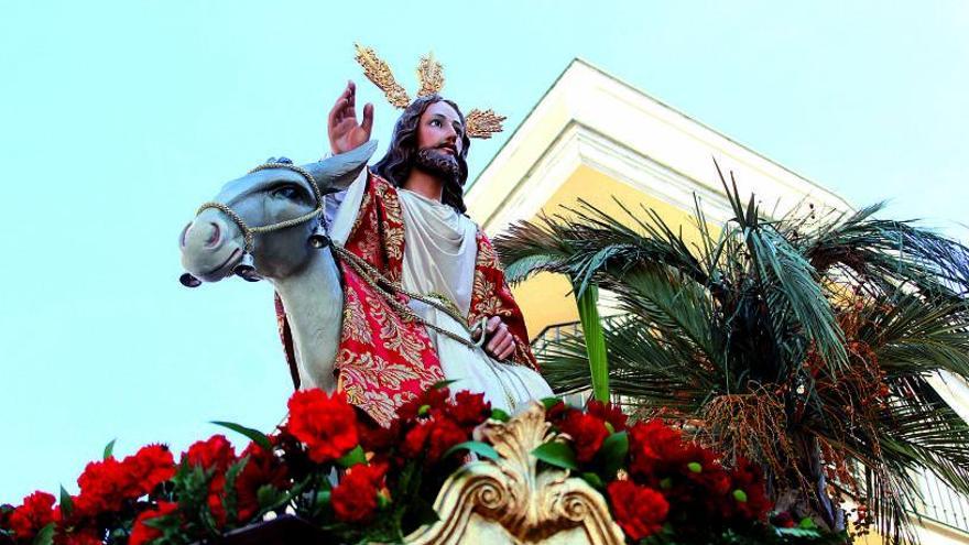 Domingo de Ramos: Imagen de la Borriquita en la procesión del año 2019.