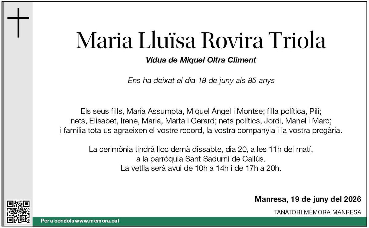 Maria Lluïsa Rovira Triola