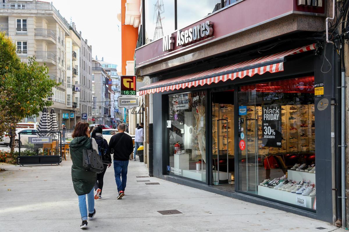 Uno de los establecimientos del centro de la ciudad que se sumó al Black Friday.