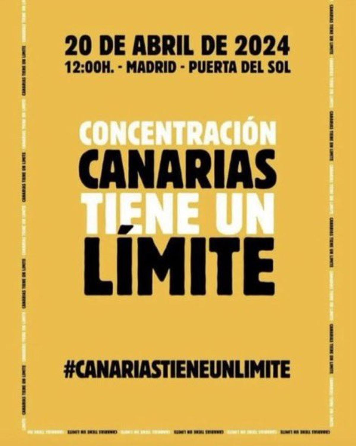 Cartel de la movilización del 20A en Madrid