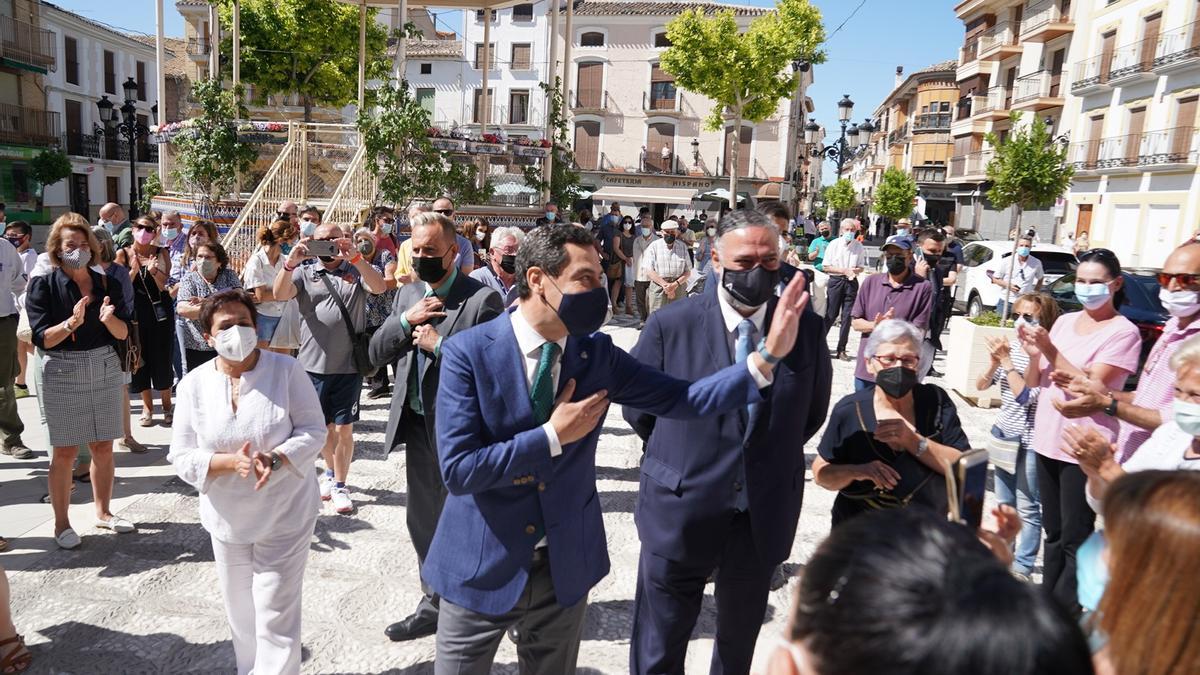 Juanma Moreno, en Huéscar.