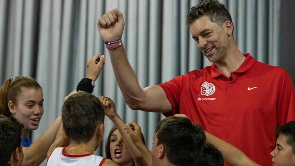 Pau Gasol, en su academia durante estos días