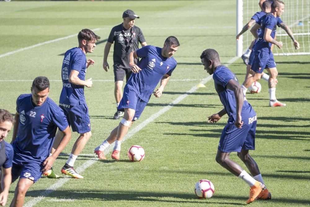 Entrenamiento del Celta a puerta cerrada