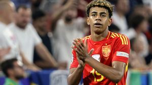 Lamine Yamal, en un partido con España.