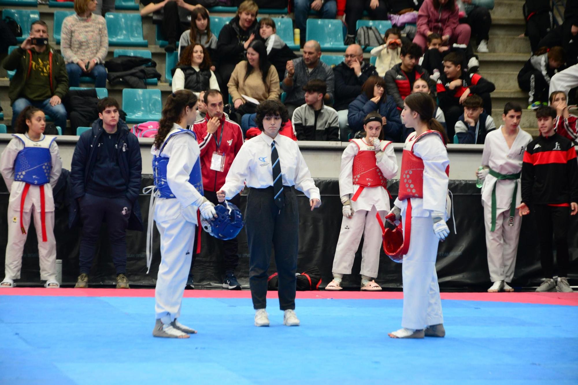 El Campeonato Gallego de Promesas y Veteranos llena O Gatañal de aficionados al taekwondo