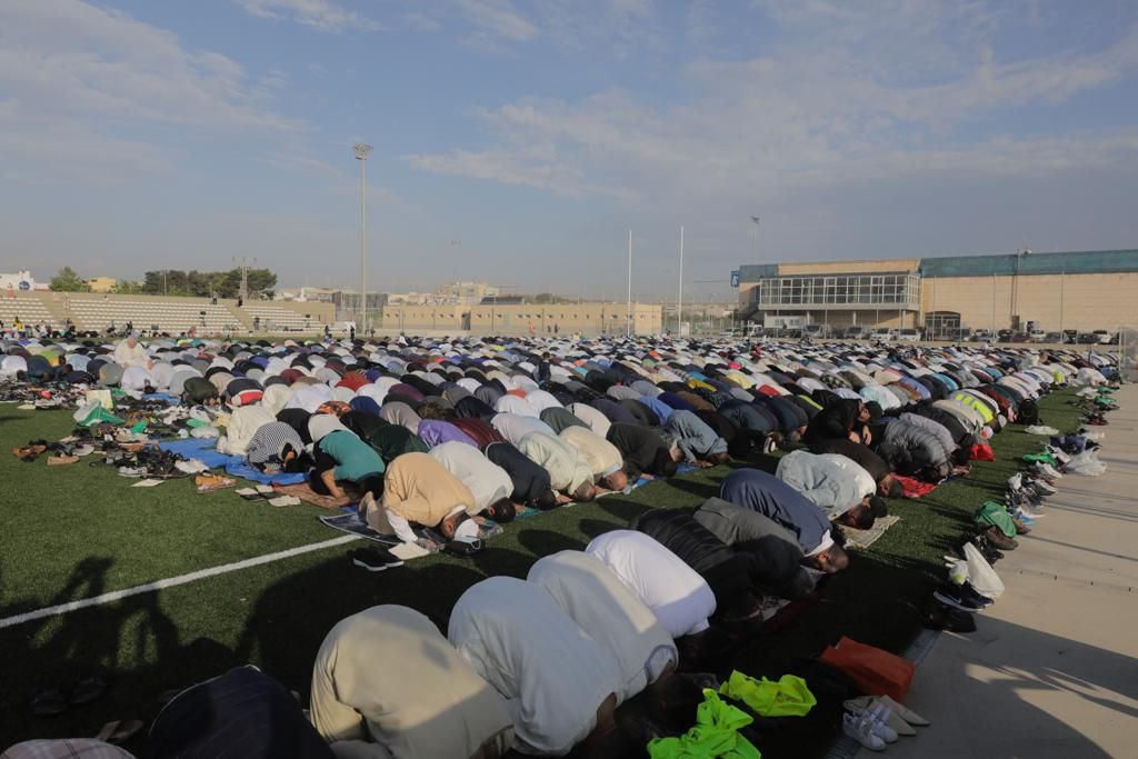 Rezo multitudinario de la comunidad musulmana de Mallorca para despedir el Ramadán