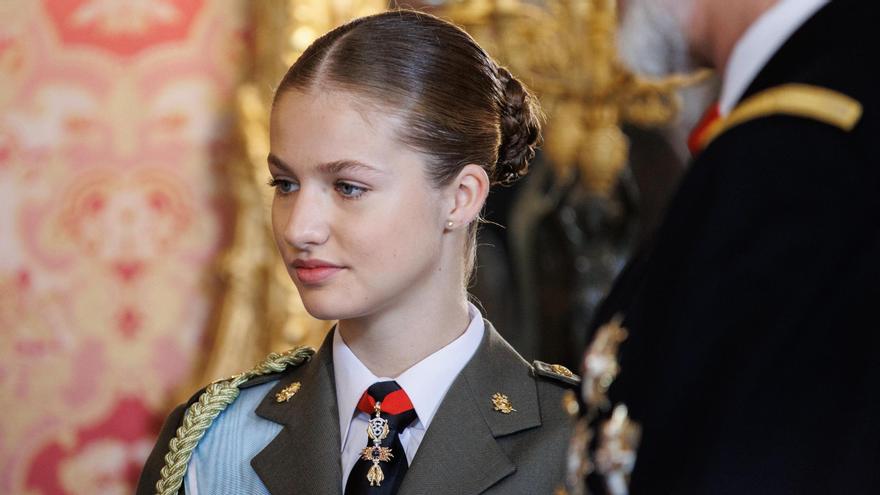 La Princesa Leonor durante la recepción en la Pascua Militar