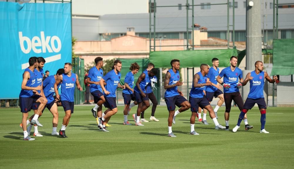 Primer entrenament de la pretemporada del Barça