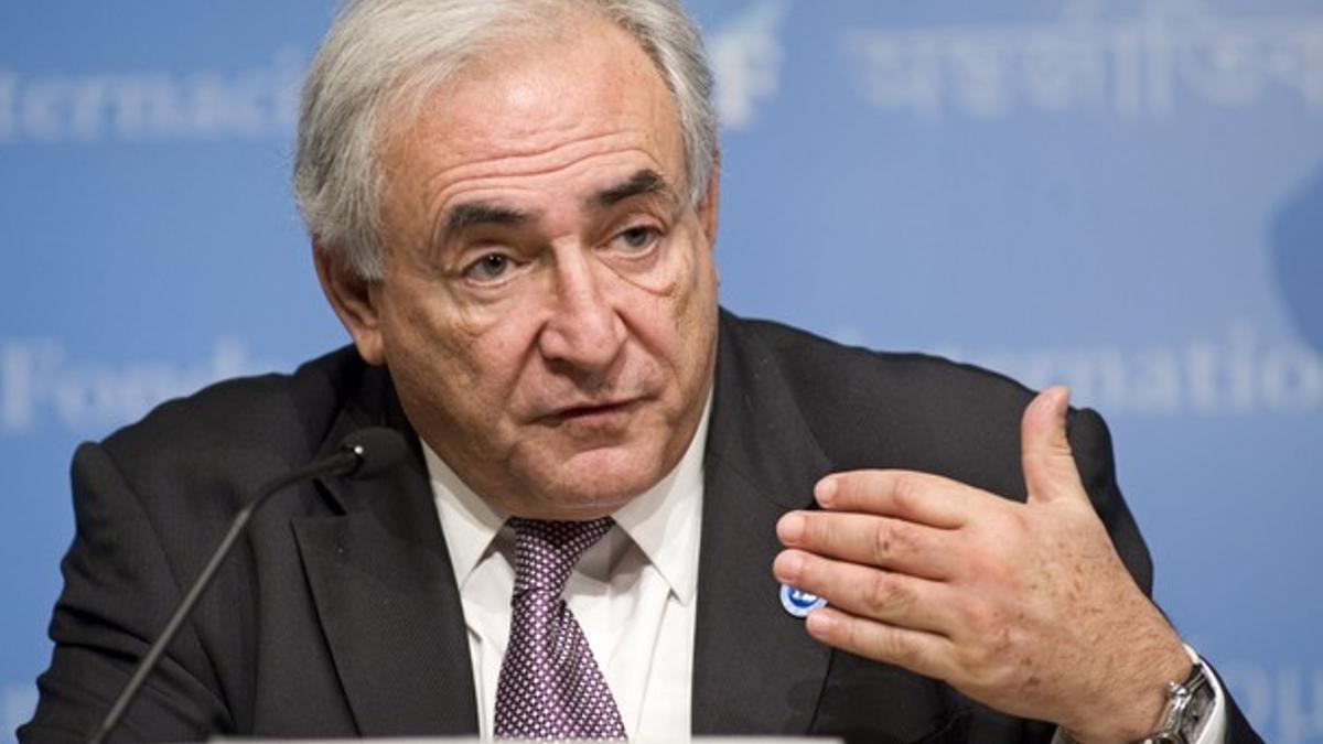 El presidente del FMI, Dominique Strauss-Kahn, el pasado 24 de abril en Washington, durante una cumbre del G-20.