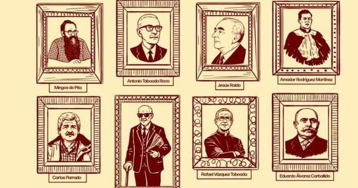 Placas conmemorativas para escritores célebres de Melide