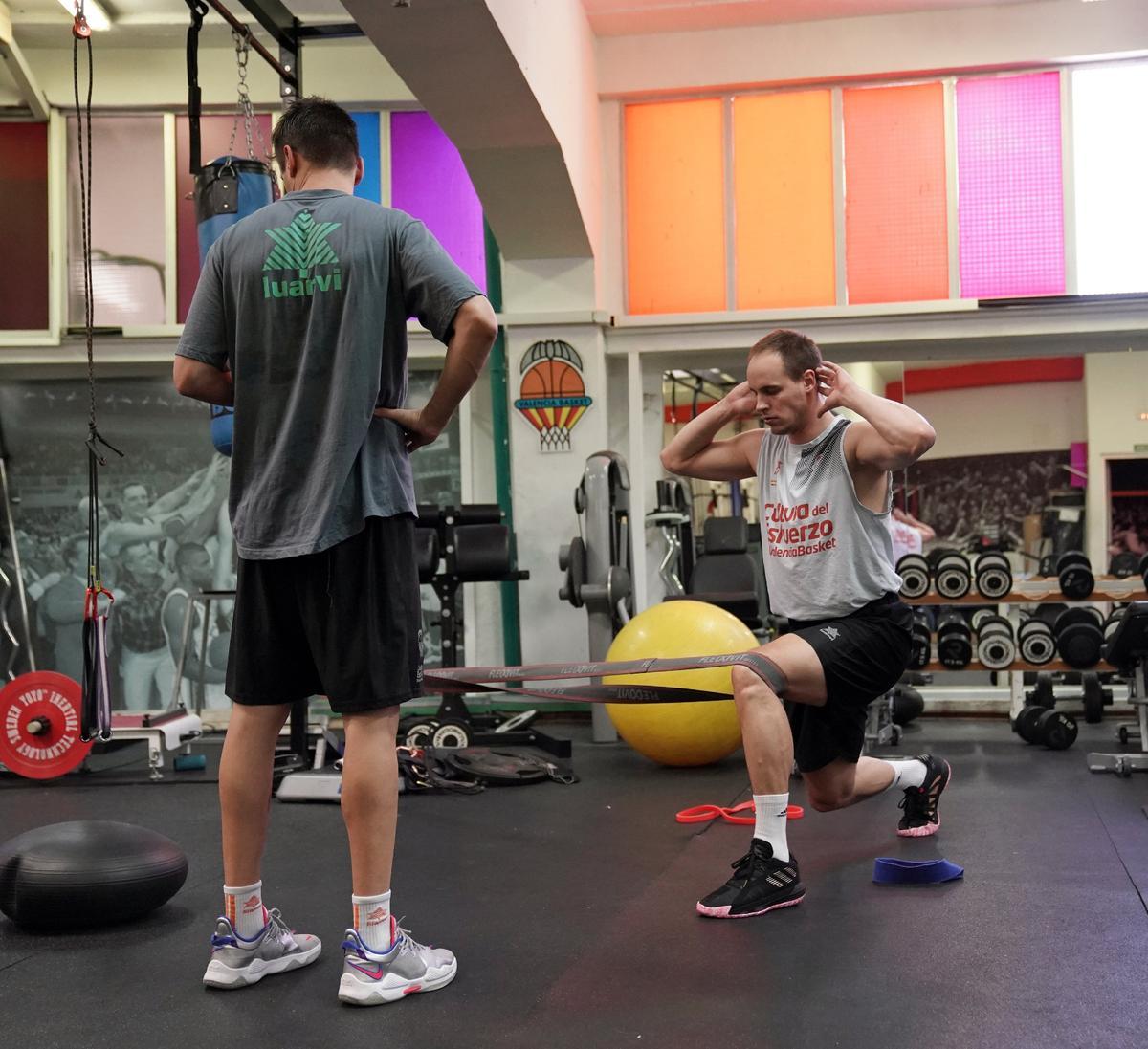 Prepelic, en el gimnasio de la Fonteta