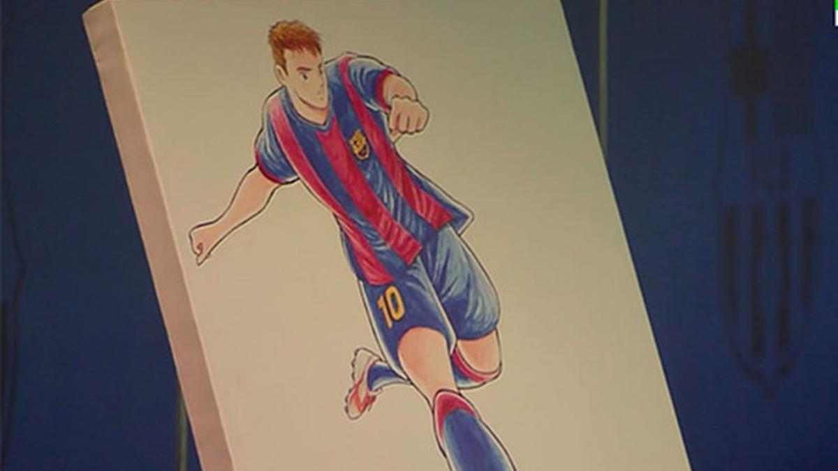 Este es el retrato de 'Oliver Messi' de Yoichi Takahashi