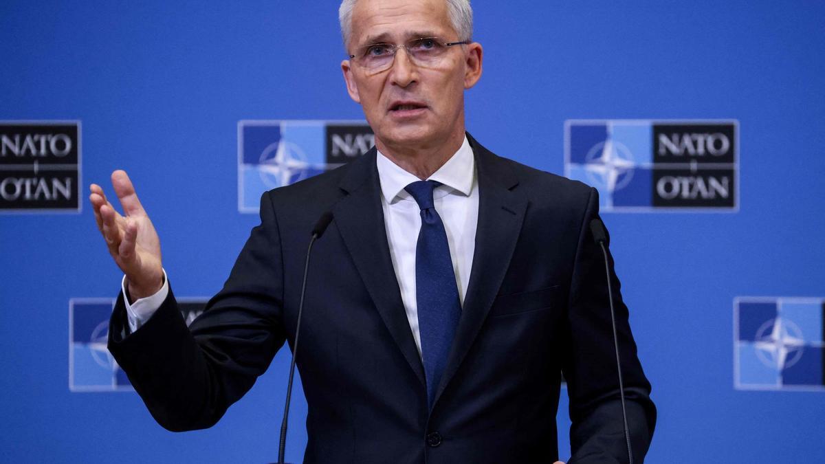 El secretario general de la OTAN, Jens Stoltenberg, en la rueda de prensa previa a la cumbre de la OTAN en Madrid.