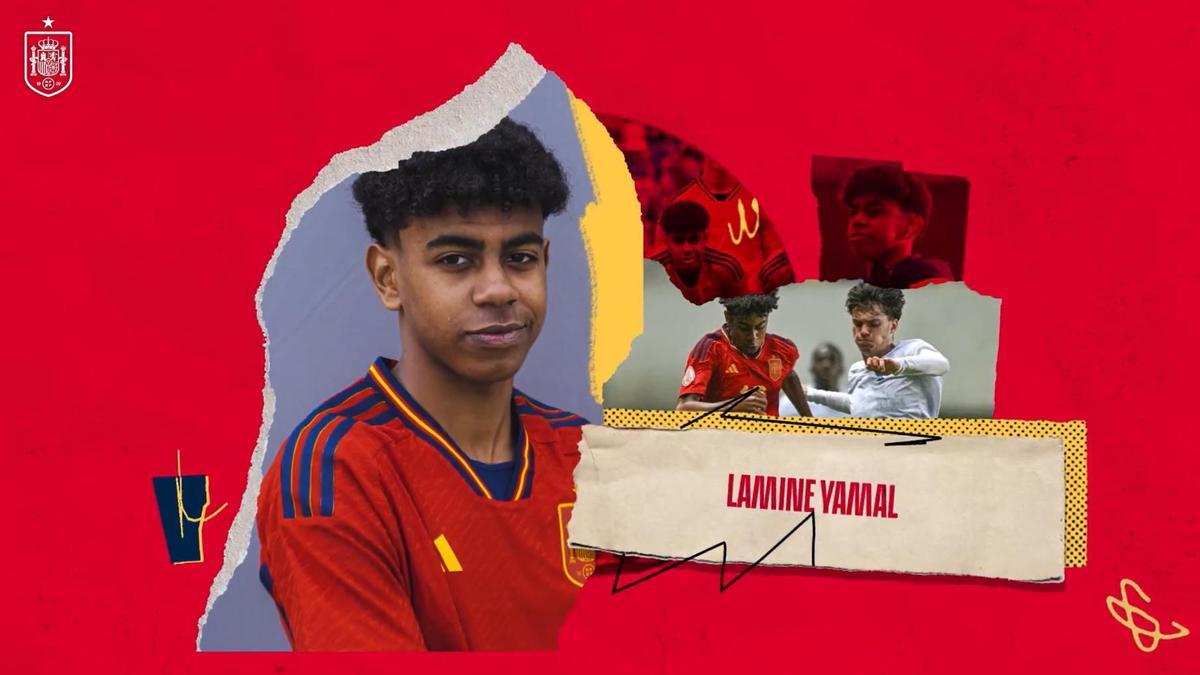 Lamine Yamal, en el anuncio de su primera convocatoria de la Selección absoluta.
