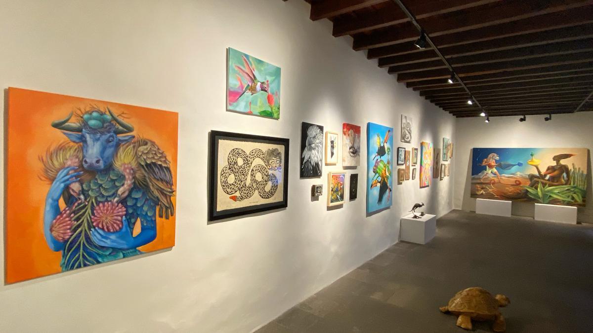 Varias de las piezas que componen la exposición en La Palma