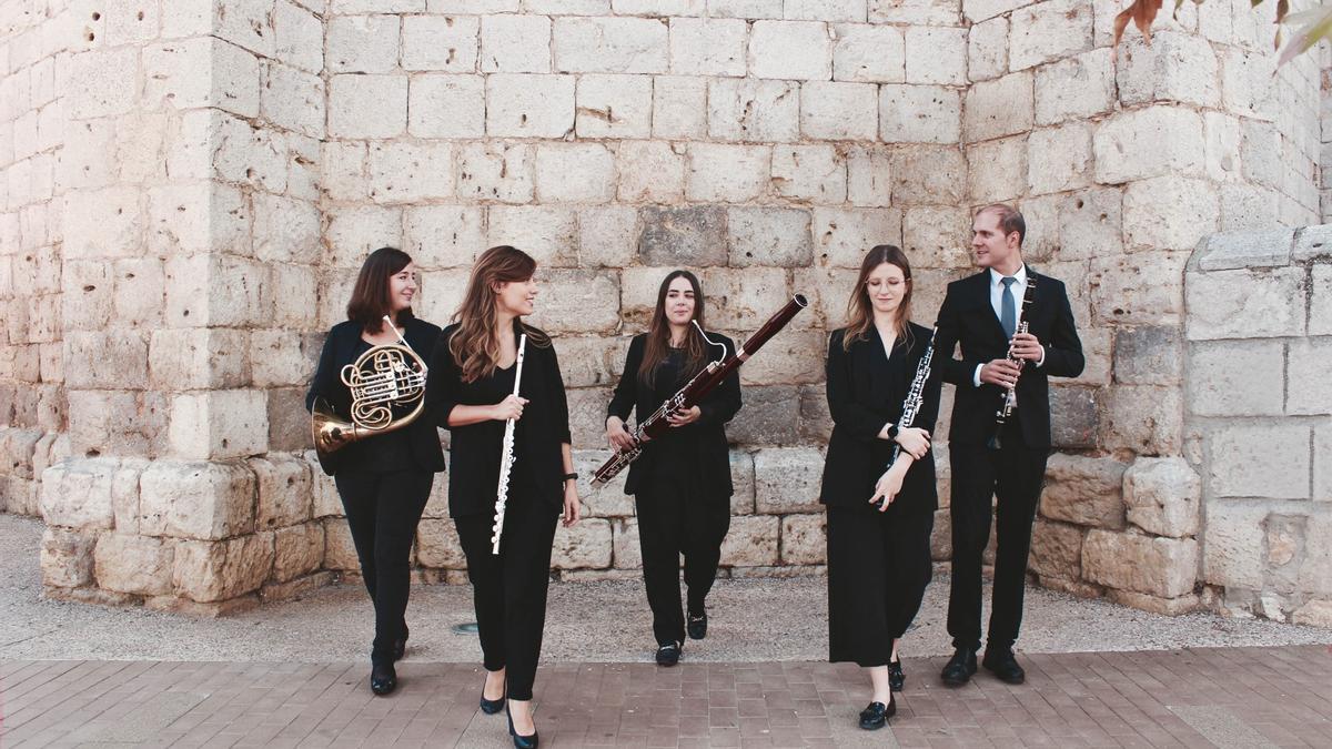 Quinteto Scherzo, que este viernes ofrece el concierto en la iglesia de La Hiniesta