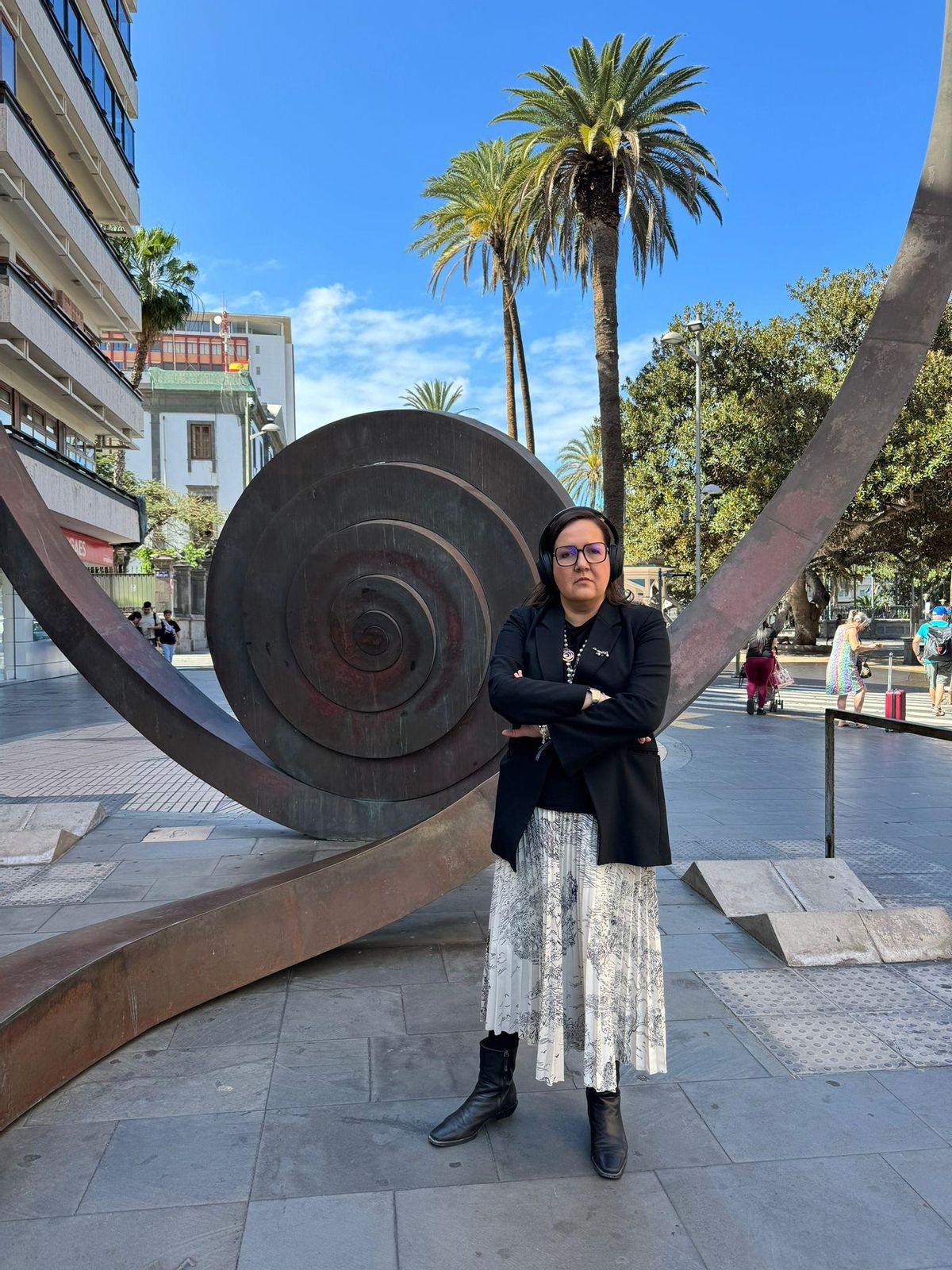 María Leonarda Calvo, en la calle Triana, donde tiene actualmente su despacho de abogada