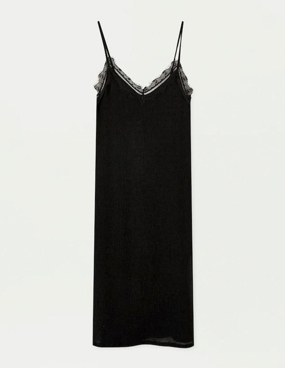 Vestido lencero largo de PULL &amp; BEAR