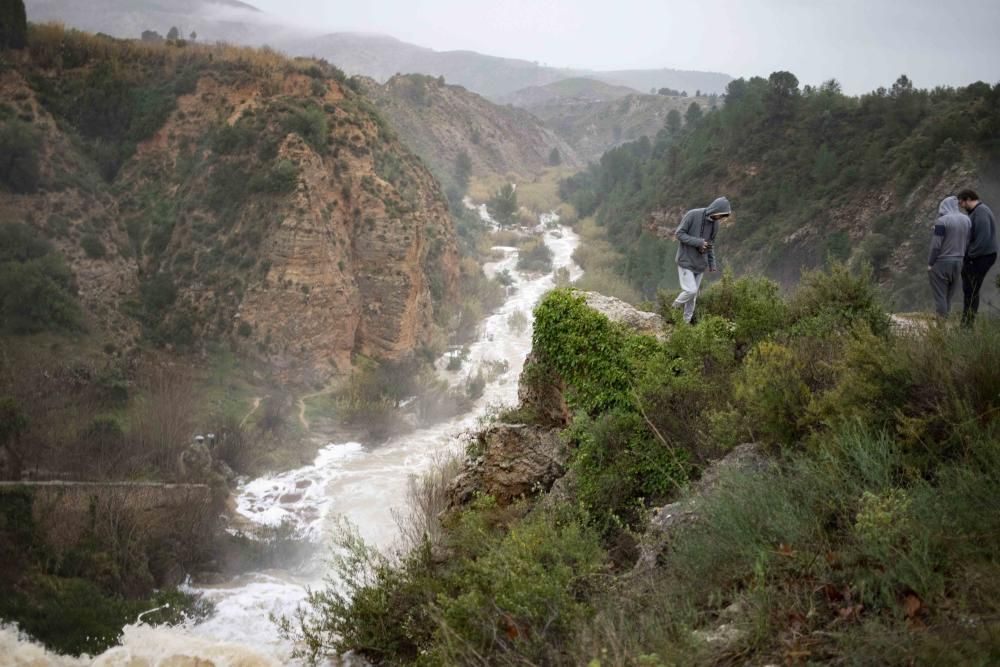 Segundo día del  Temporal Gloria en la Vall d'Albaida, la Costera y la Canal de Navarrés