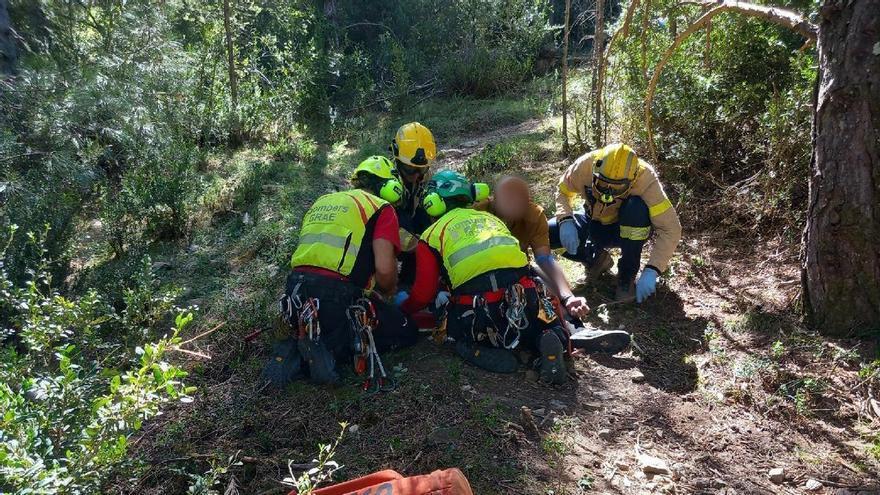Rescaten un ciclista accidentat a Alàs i Cerc