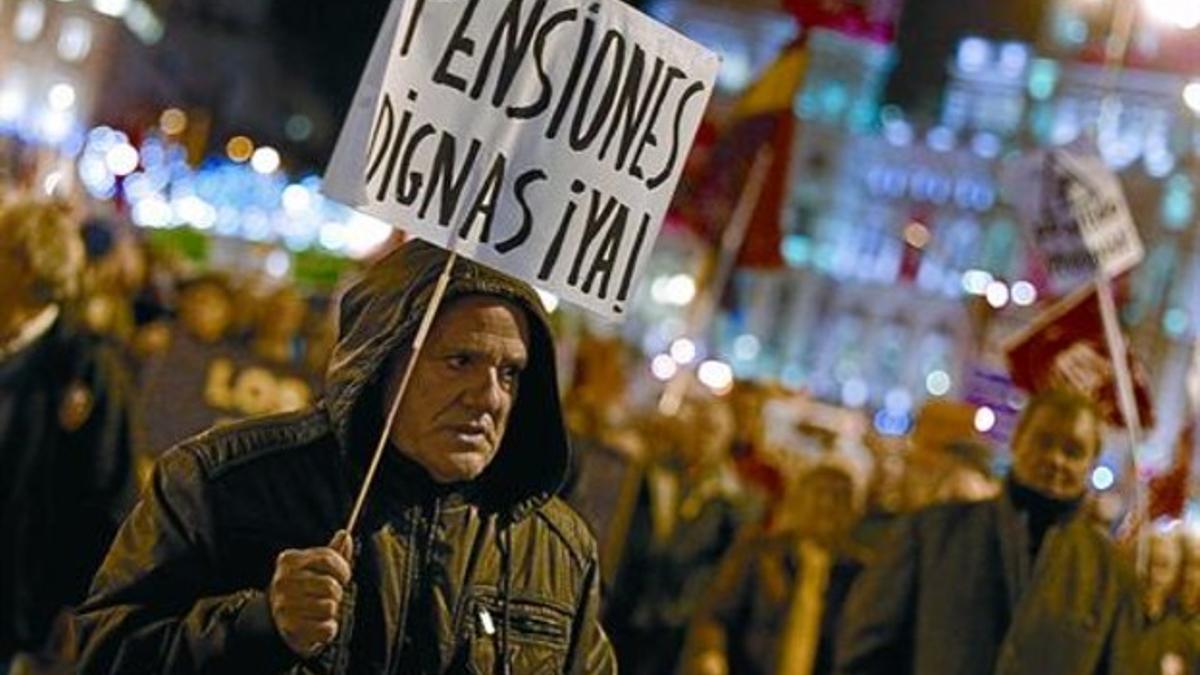 Manifestación contra los recortes en las pensiones del día 17 en Madrid.