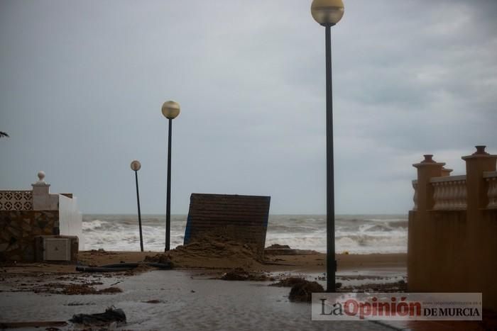 Temporal de lluvia y viento en La Manga y Cabo de