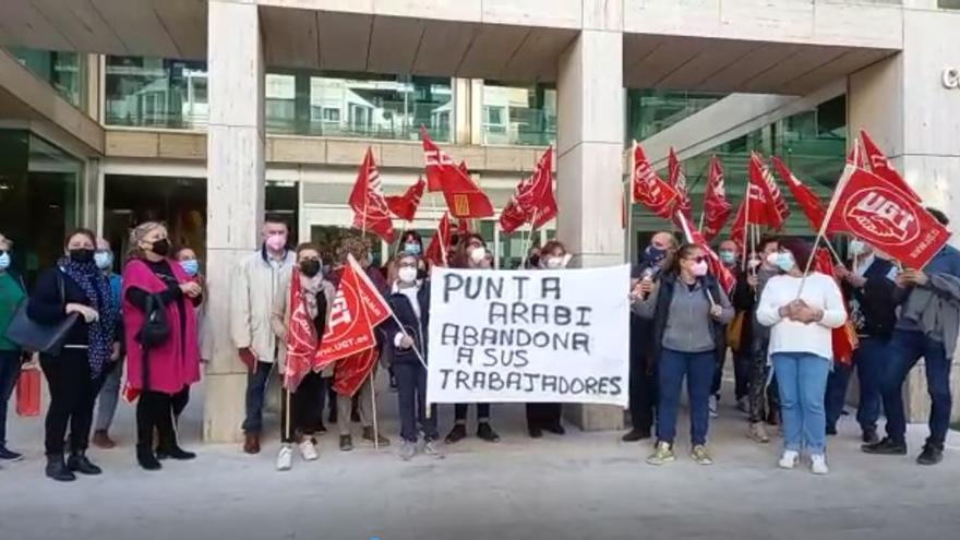 Manifestación de trabajadores de Azuline