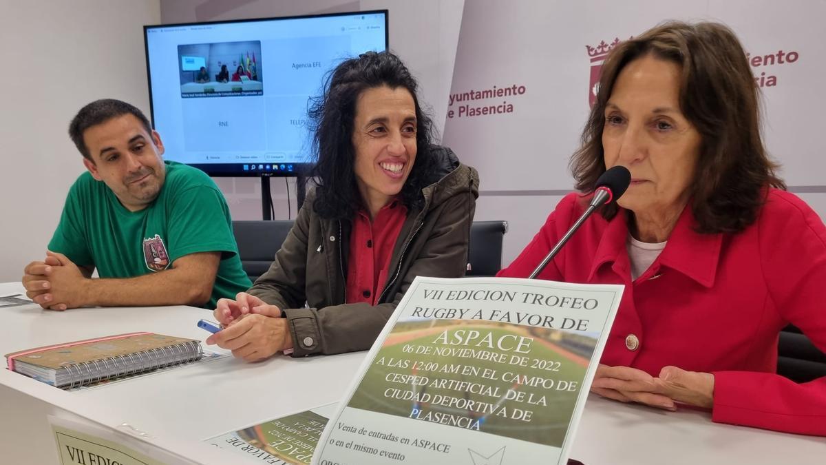 Presentación del torneo de rugby por Aspace en Plasencia.