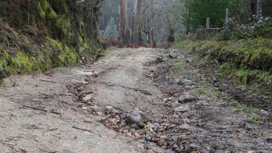 Las riadas han estropeado los viales forestales de San Andrés.